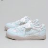 Pastel Floral Casual Sneakers – Light Blue
